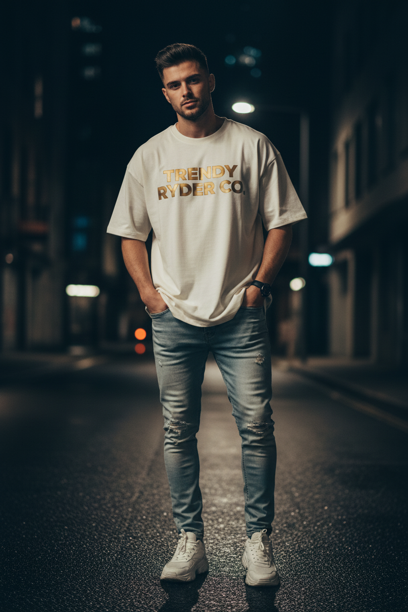 Men's Oversized Drop-Shoulder Tee — Trendy Ryder Co