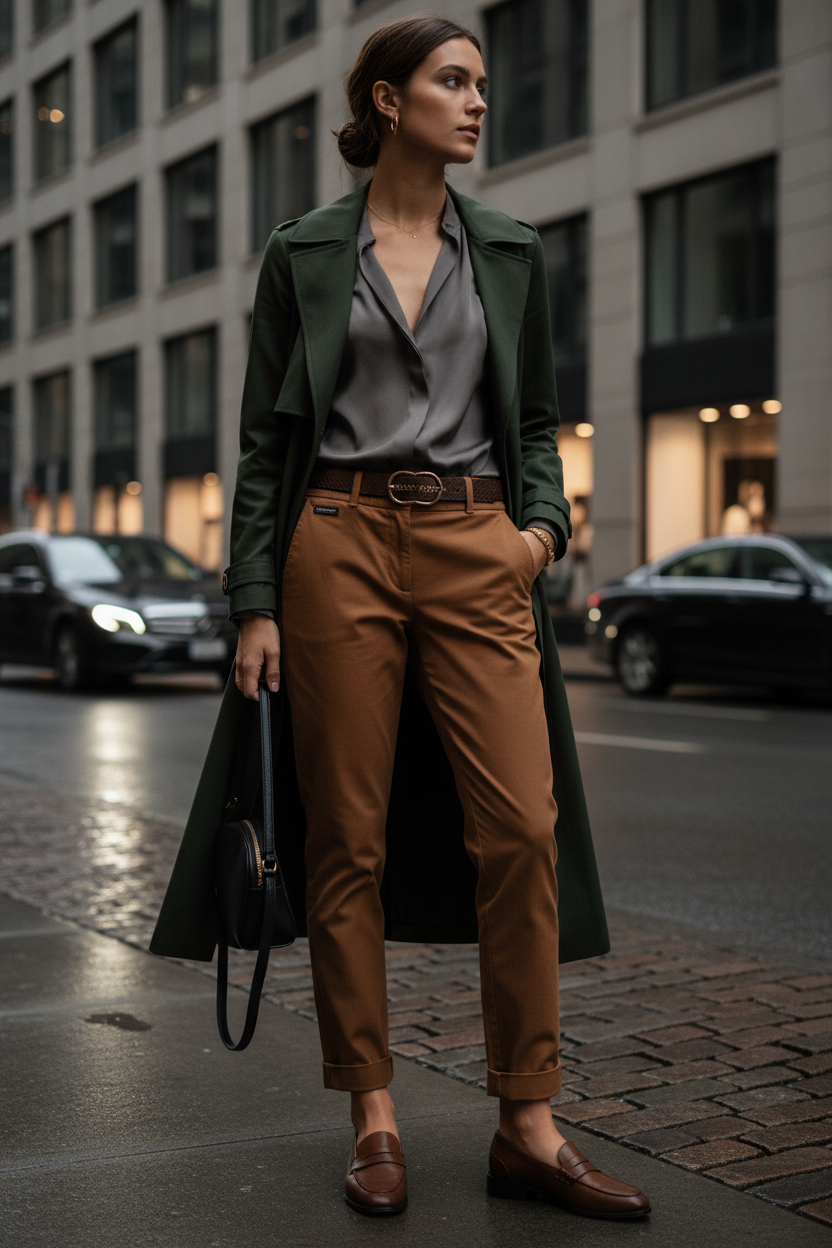 Women's Chinos – Brown