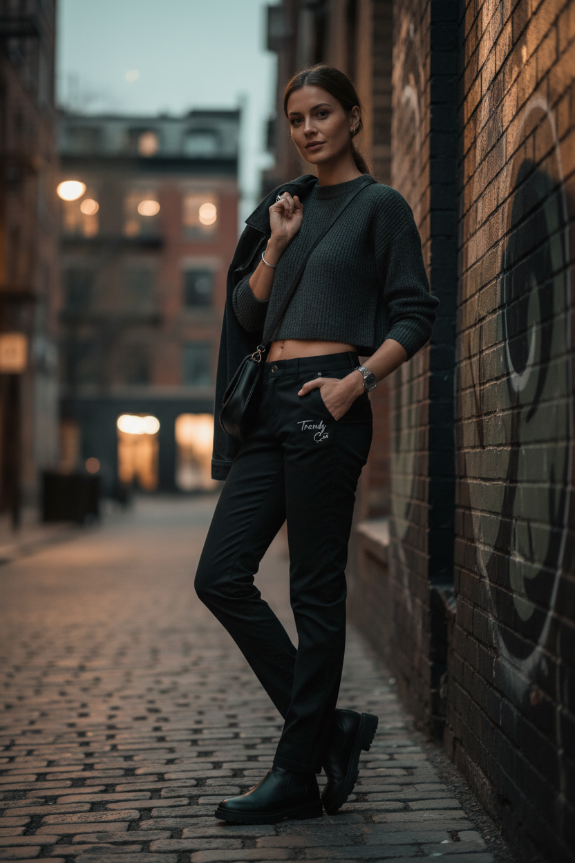 Women's Chinos – Black