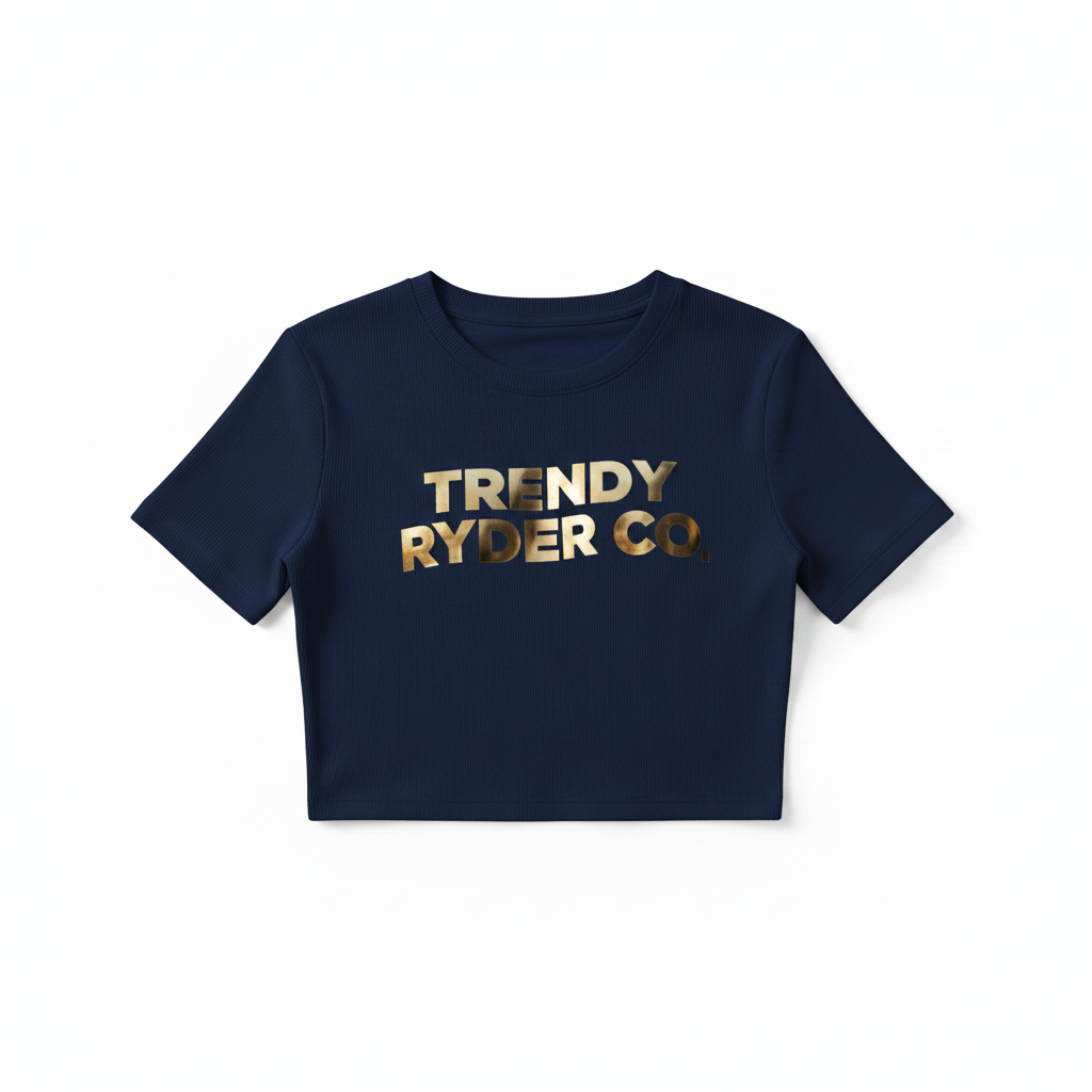 Navy Crop Top