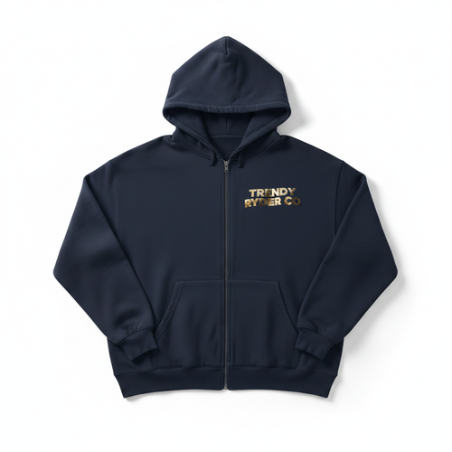 Navy Zip Hoodie