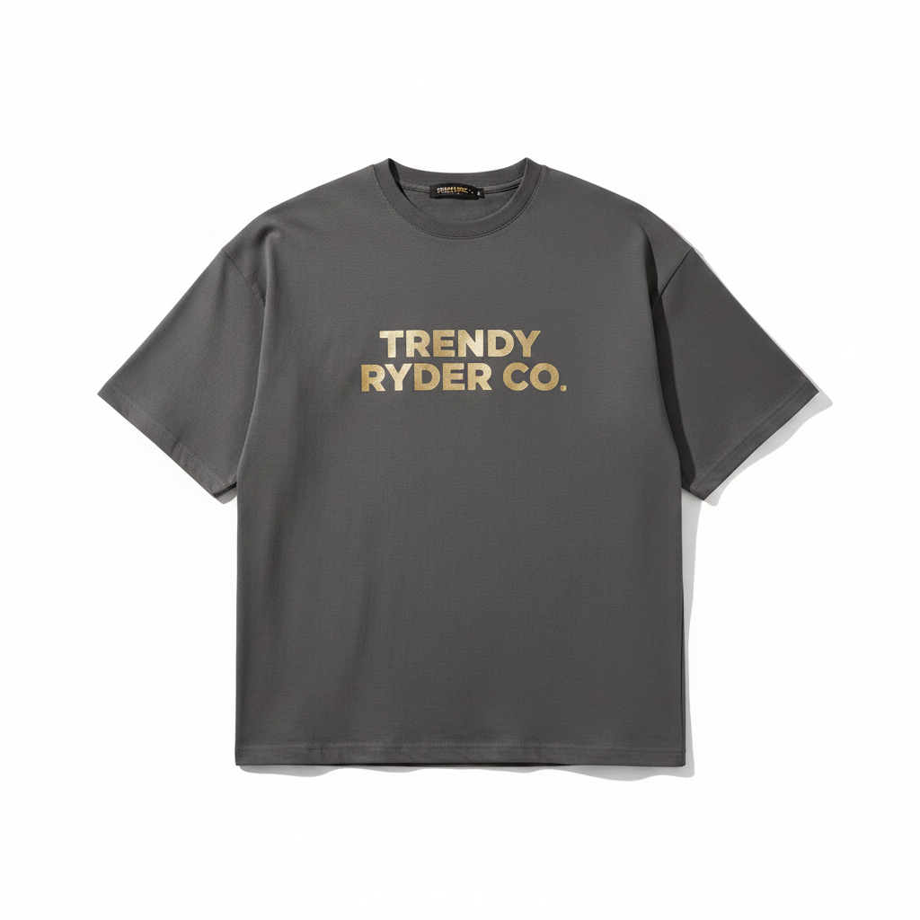 Trendy Ryder Co. Boxy Tee — Oversized Minimalist Graphic T-Shirt
