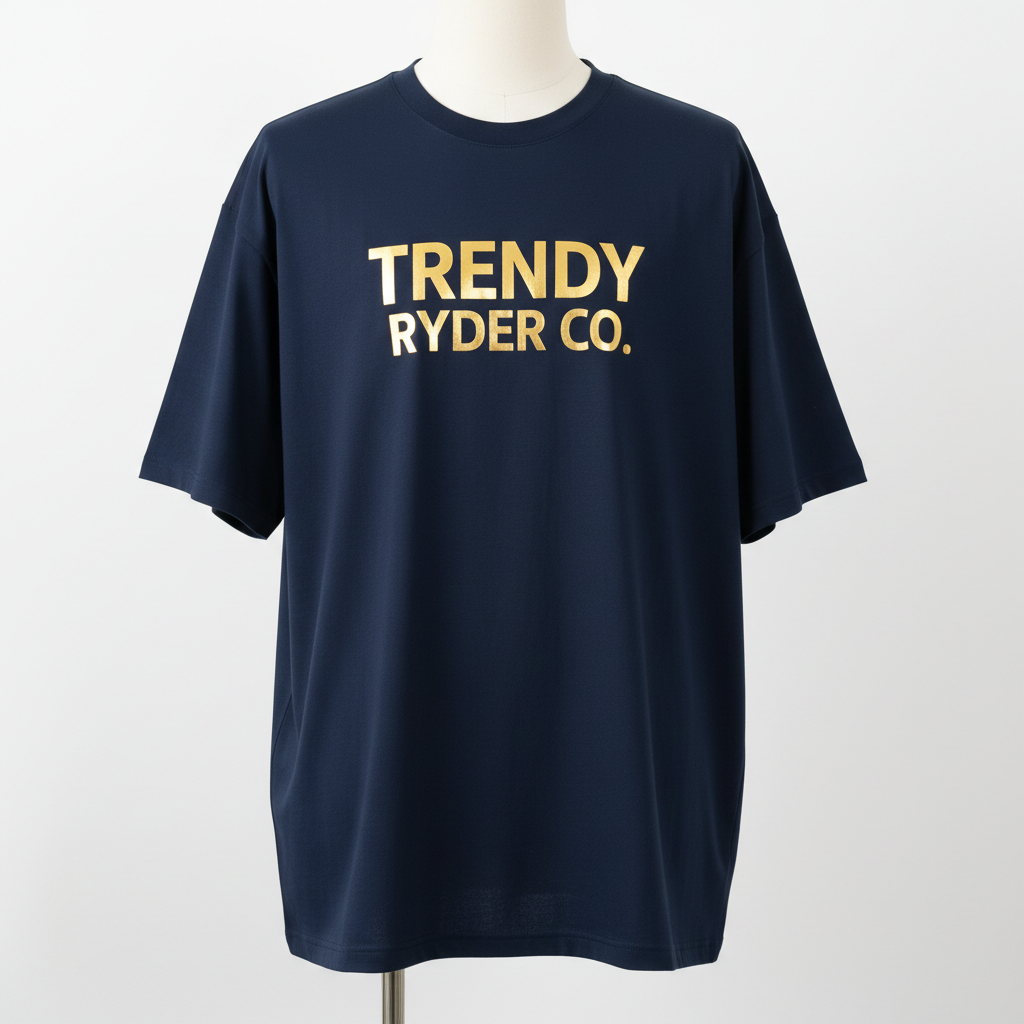 Trendy Ryder Co. Boxy Tee — Oversized Minimalist Graphic T-Shirt
