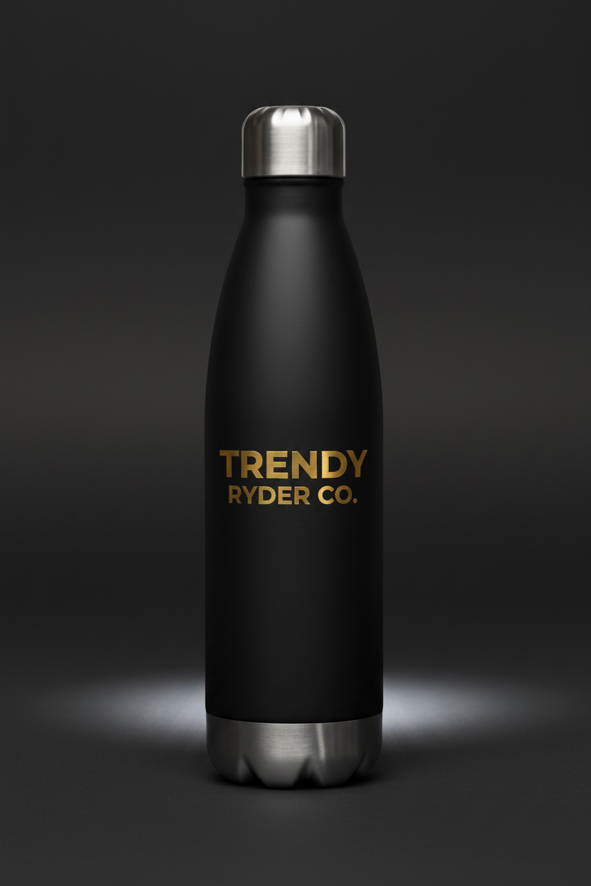 TRC Stainless Steel Water Bottle Mockup