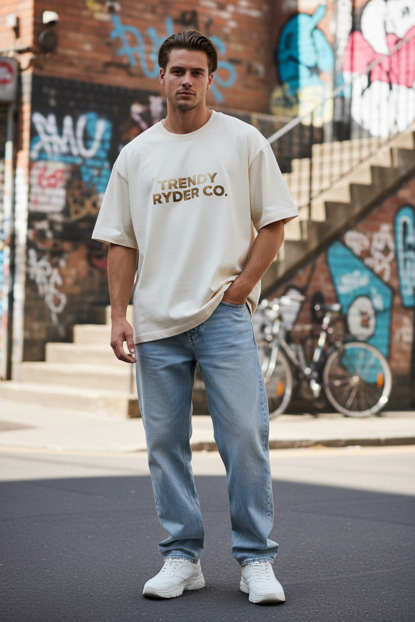 Trendy Ryder Co Tee with Model