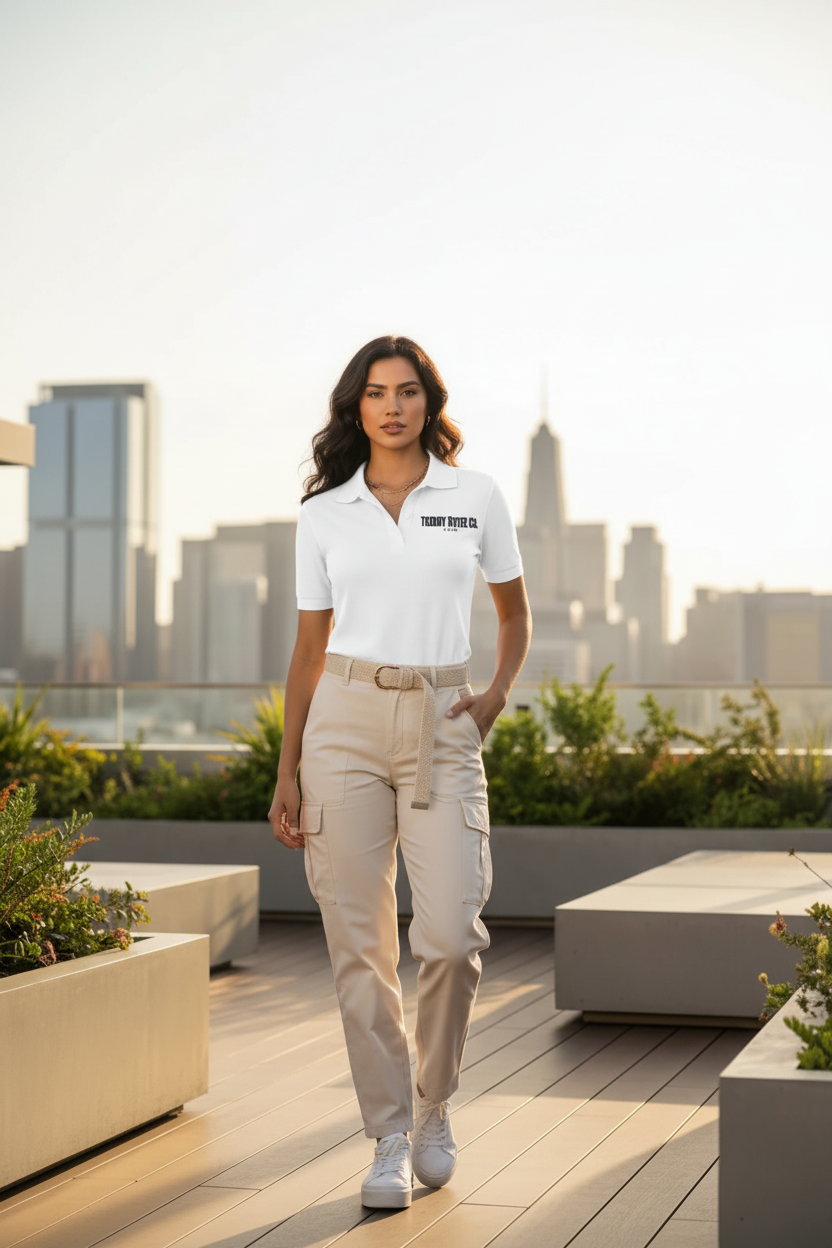 White Women's Polo Shirt